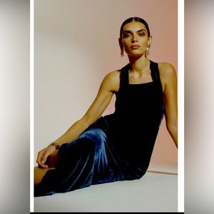 COPY - NWT Anthropology Velvet Halter Maxi Dress